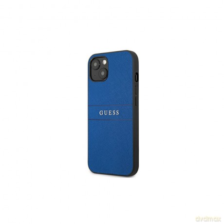 Guess nakładka do iPhone 13 Mini 5,4'' GUHCP13SPSASBBL niebieskie Saffiano Strap