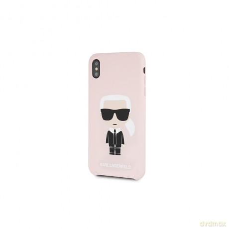 Karl Lagerfeld nakładka do iPhone XS Max KLHCI65SLFKPI hard case jasnoróżowy Silicone Iconic