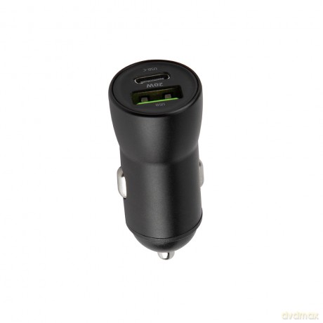 Maxlife ładowarka samochodowa PD3.0 + QC3.0 MXCC-04 1x USB-C 1x USB 20W czarna