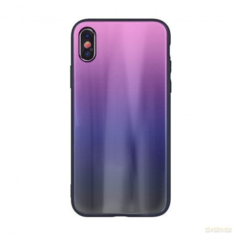 Nakładka Aurora Glass do Samsung Galaxy A32 4G różowo-czarna