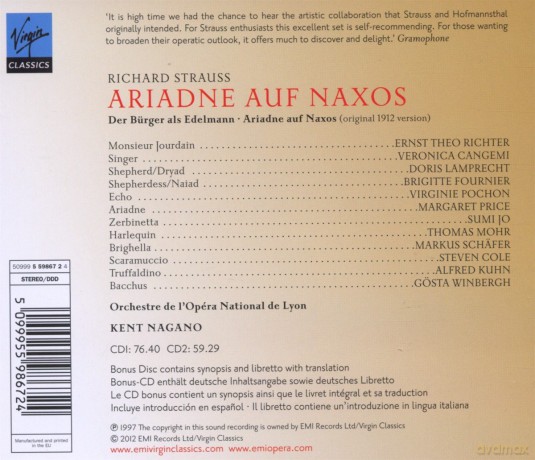 Nagano: Ariadne Auf Naxos [3CD]+[CD-ROM]
