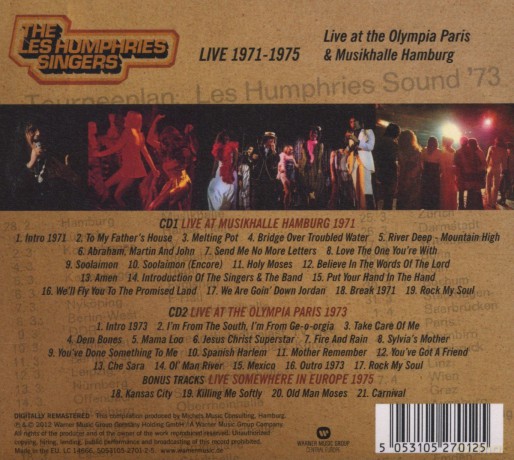 Les Humphries Singers: Live 1971-1975 At The Olympia [2CD]