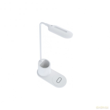 Rebeltec Lampka na biurko z ładowarką indukcyjna QI W600 10W High Speed biała