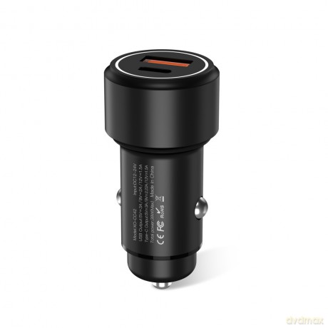 XO ładowarka samochodowa CC42 PD QC 3.0 38W 1x USB 1x USB-C czarna