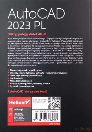AutoCAD 2023 PL. Pierwsze kroki - Andrzej Pikoń [KSIĄŻKA]