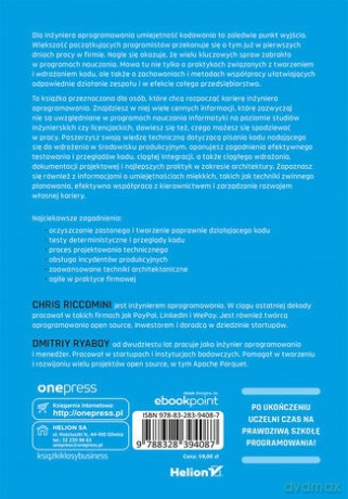 Brakujący plik README. Przewodnik dla początkujących inżynierów oprogramowania - Chris Riccomini, Dmitriy Ryaboy [KSIĄŻKA]