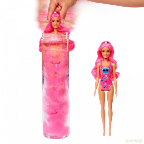 Lalka Barbie Color Reveal Lalka Neon Tie-Dye różowe włosy