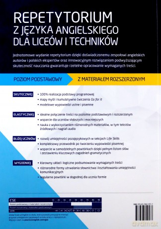 Repetytorium z języka angielskiego dla liceów i techników. Poziom podstawowy z materiałem rozszerzonym + ebook [KSIĄŻKA]
