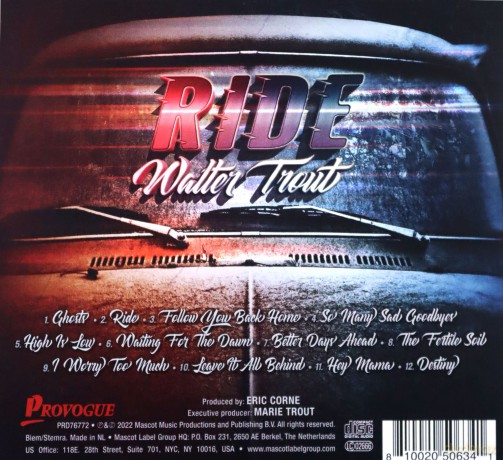 Walter Trout: Ride (digipack) [CD]