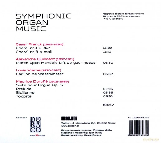 Roman Perucki: Organ Symphonic (Romantic Music) [CD]