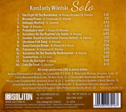 Konstanty Wileński Solo [CD]