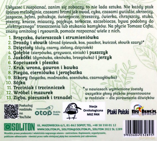 Zgadnij Jaki To Ptak - Naucz Się I Porównaj Głosy Ptaków [CD]