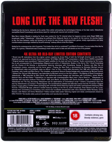 Videodrome (Wideodrom) [Blu-Ray 4K]
