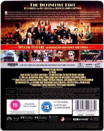 Ojciec chrzestny III (steelbook) [Blu-Ray 4K]