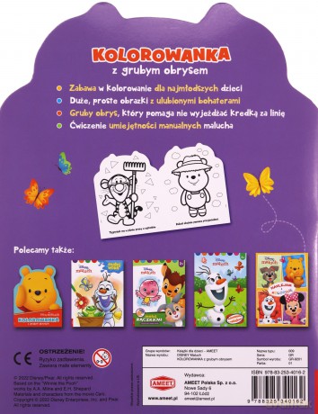 Disney maluch Kolorowanka z grubym obrysem GR-9201 [KSIĄŻKA]