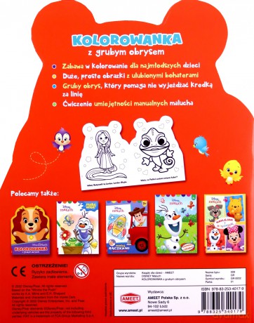 Disney maluch Kolorowanka z grubym obrysem GR-9202 [KSIĄŻKA]