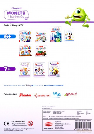 Disney uczy Monety i banknoty UPZ-9301 [KSIĄŻKA]