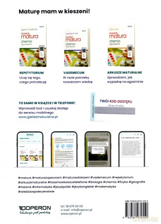 Nowa matura 2023 Chemia arkusze maturalne zakres rozszerzony - Joanna Drzeżdżon, Dagmara Jacewicz, Piotr Malecha [KSIĄŻKA]