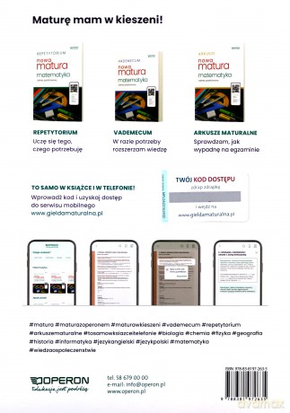 Nowa matura 2023 Matematyka arkusze maturalne zakres podstawowy - Adam Konstantynowicz, Anna Konstantynowicz, Małgorzata Pająk [KSIĄŻKA]