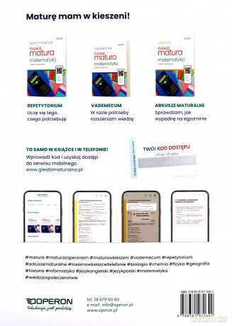 Nowa matura 2023 Matematyka arkusze maturalne zakres rozszerzony - Adam Konstantynowicz, Anna Konstantynowicz, Małgorzata Pająk [KSIĄŻKA]