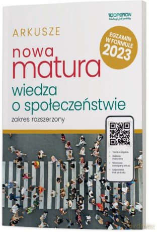 Nowa matura 2023 Wiedza o społeczeństwie arkusze maturalne zakres rozszerzony - Artur Derdziak [KSIĄŻKA]