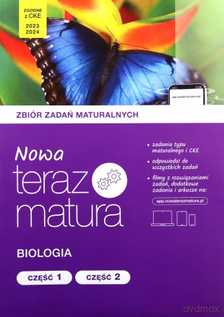 Nowa Teraz matur 2023 Biologia zbiór zadań maturalnych Część 1 i 2 Zestaw z cyfrowym wspomaganiem nauki poziom rozszerzony - Agnieszka Krotke, Bartłomiej Grądzki, Jacek Pawłowski [KSIĄŻKA]