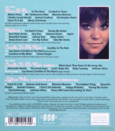 Melanie: Born To Be / Affectionately Melanie / Candles In The Rain / Leftover Wine [2CD]