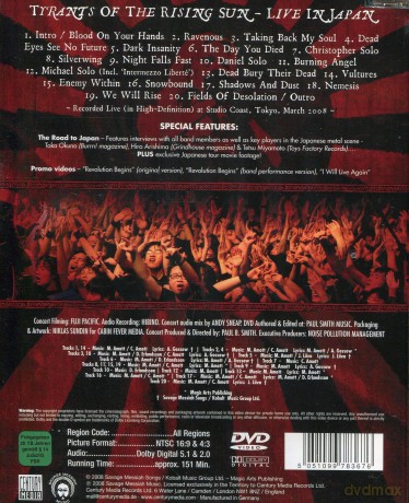Arch Enemy: Tyrants Of The Rising Sun [DVD]