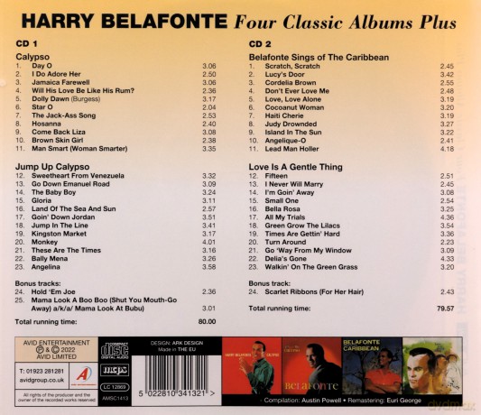 Harry Belafonte: Four Classic Albums Plus [2CD]