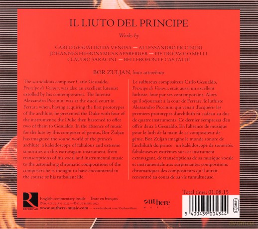 Bor Zuljan: Gesualdo: Il Liuto Del Principe [CD]