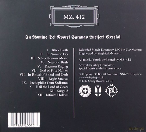 Mz.412: In Nomine Dei Nostri Satanas Luciferi Excelsi [CD]