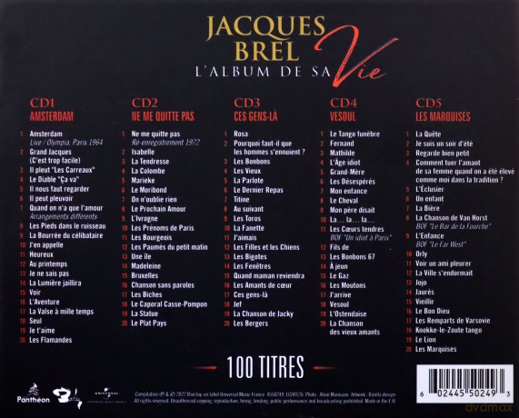Jacques Brel: LAlbum De Sa Vie [5CD]