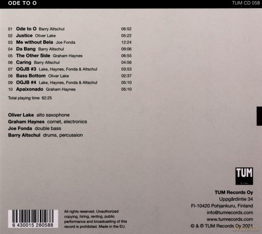 Ogjb Quartet: Ode To O [CD]