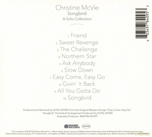 Christine Mcvie: Songbird (A Solo Collection) [CD]