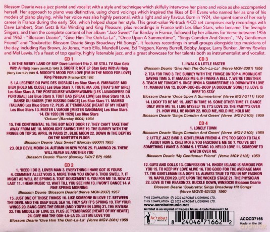 Blossom Dearie: The Early Years Collection 1948-60 [4CD]
