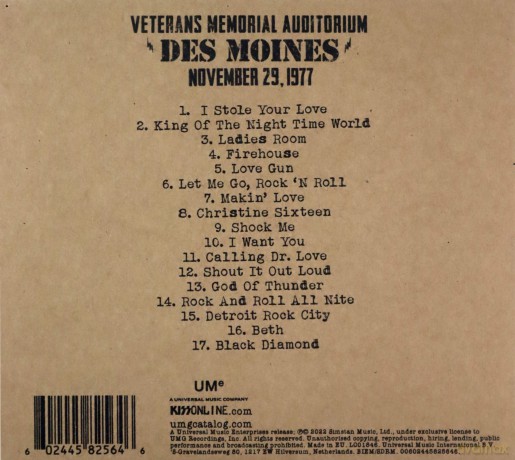 Kiss: Kiss Off The Soundboard: Live In Des Moines [CD]