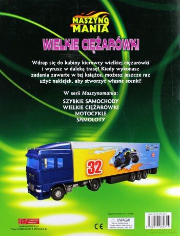 Maszynomania. Wielkie ciężarówki. Książka z naklejkami [KSIĄŻKA]
