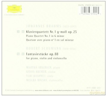 Argerich Maisky: Brahms Quartet For Piano [CD]