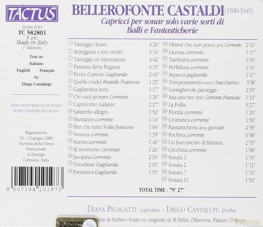 B. Castaldi: Capricci Per Sonar Solo Vari [CD]