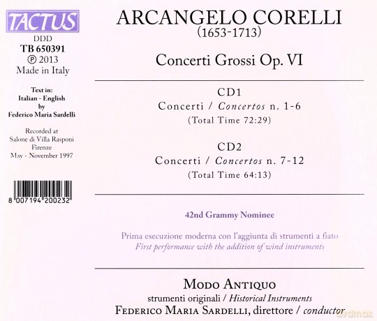 Modo Antiquo: Corelli: Baroque Chamber Music [2CD]
