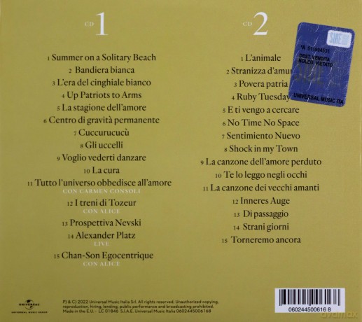Franco Battiato: Correnti Gravitazionali The Best Of [2CD]