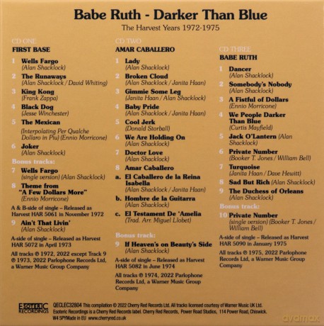 Babe Ruth: Darker Than Blue: The Harvest Years 1972-1975 [CD]