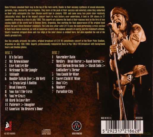 Guns N' Roses: Live In Argentina 1993 [CD]