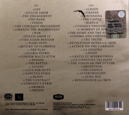 Paolo Buonvino: Medici - Master Of Florence soundtrack [2CD]