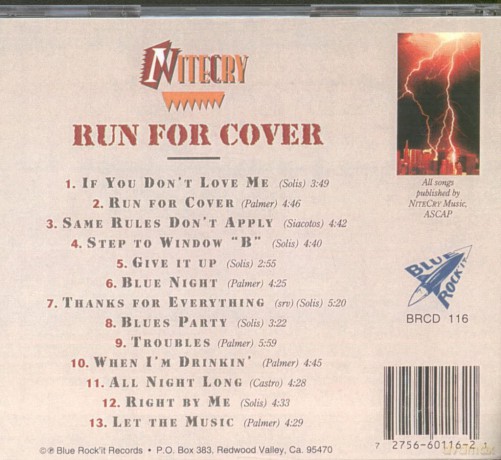 Nitecry: Run For Cover [CD]