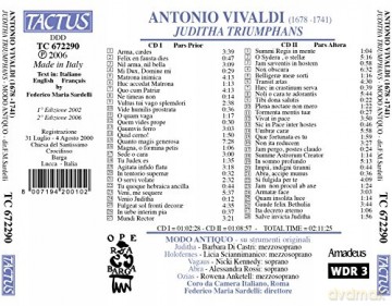 Antonio Vivaldi: Vivaldi: Juditha Triumphans [2CD]
