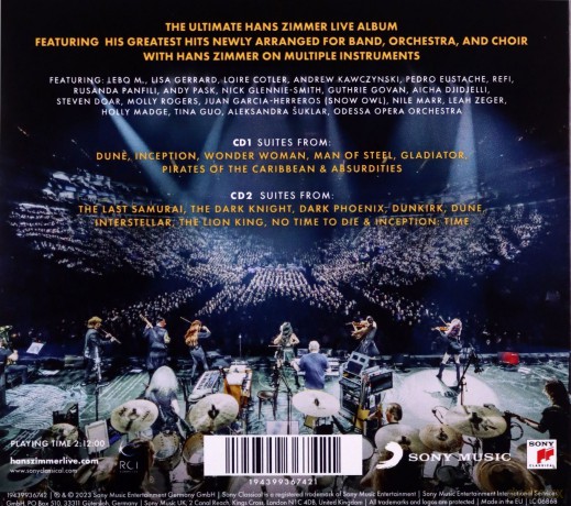 Hans Zimmer: Live 2022 [2CD]