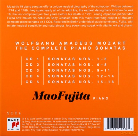 Mao Fujita: Mozart: The Complete Piano Sonatas [5CD]