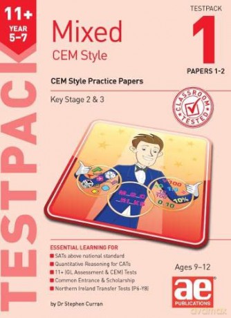 11+ Mixed CEM Style Testpack 1 Papers 1-2: CEM Style Practice Papers - Dr Stephen C Curran [KSIĄŻKA]
