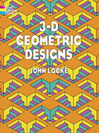 3-D Geometric Designs (Dover Design Coloring Books) - John Locke [KSIĄŻKA]